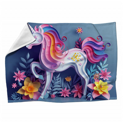 Jeté polaire Unicorn - Jetés fantaisie pour canapés ou lits 12359