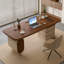 Bureau rectangulaire à 3 tiroirs Brownness + Beige-486252941-486252929
