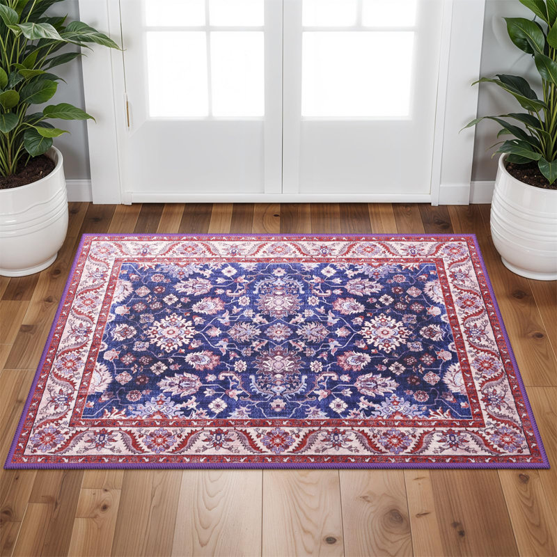 Fillender Washable Soft Vintage Rug Fashion Floral Rug For Living Room Dorm Decor, Rectangle 2' x 3'