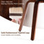 Chaises de salle à manger rembourrées modernes, similicuir noir avec pieds en bois, siège et dossier rembourrés, chaise et chaises d'appoint de cuisine et de salle à manger scandinaves-640670256-640190659