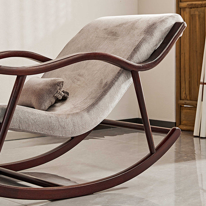 Chaise berçante ergonomique en bois massif Home Casual