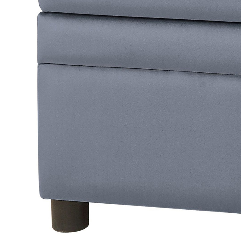 Eram Grey Rectangle Storage Ottoman
