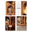Armoire de coin en bois de cerisier de style rétro