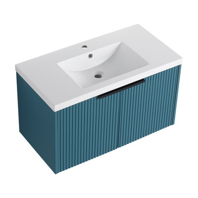 Meuble-lavabo mural 36 po avec lavabo en résine