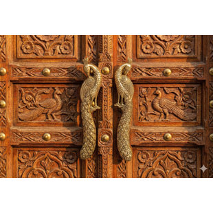 Paire de leviers de porte de style paon (Ensemble de 2)