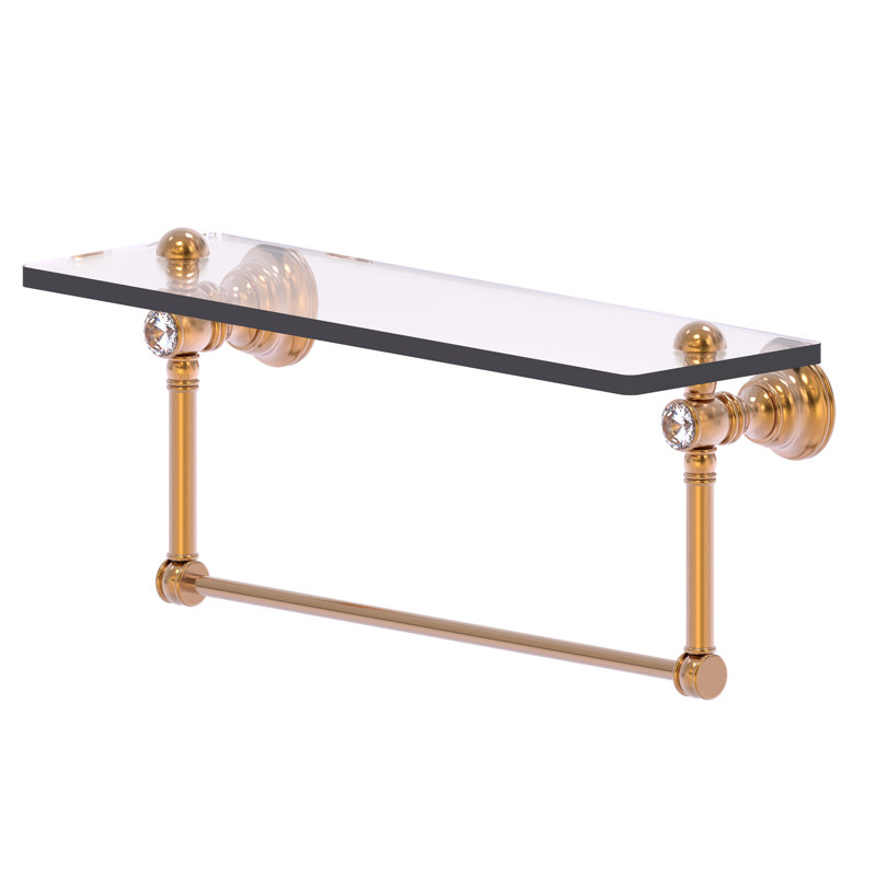 Tablette avec porte-serviettes Freyja, H 5,54 po x l 22 po x P 7 po, Bronze brossé