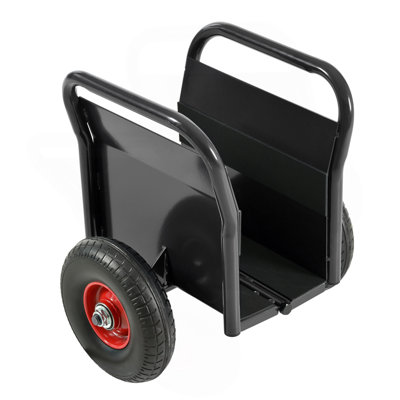 Heavy Duty Panel Dolly, Slab Dolly, Two Nice Handles, 10" Solid Rubber Tires, Super Weight 1000 LBS, All-Terrain Movement For Heavy Drywall Sheet & Door Material (Black)