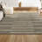 Colline Berber Stripe Shag Gray/Ivory Rug-237586600