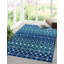 Tapis bleu / ivoire en polypropylène tissé à la machine Briehn-2111420158