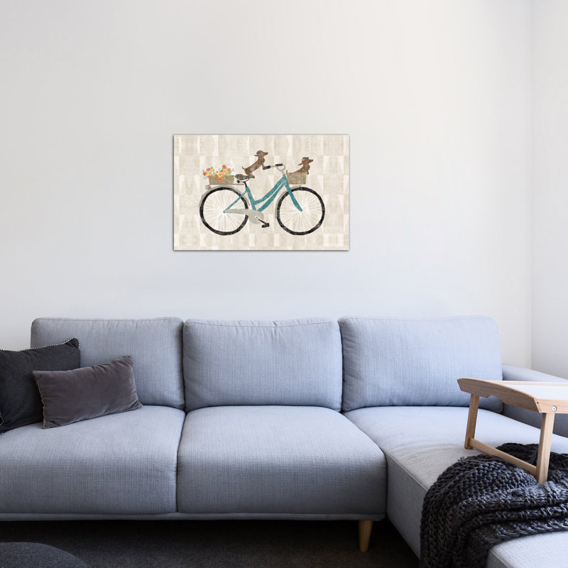 Doxie Ride I, impression sur toile tendue, H 40 po x l 60 po x P 1,5 po, Toile tendue, Pas de tapis