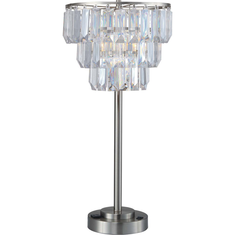 LAMPE DE TABLE CONTEMPORAINE À CRISTAUX 27,5 "H (1PC / CTN) (1,01 / 9,25)