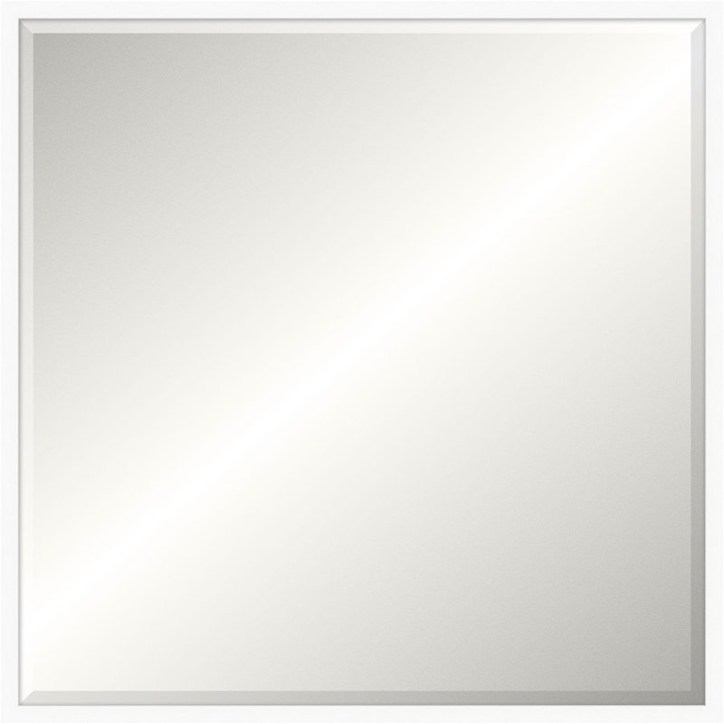 Miroir Davenport, Blanc mat, 37,75 po x 37,75 po, Carrée