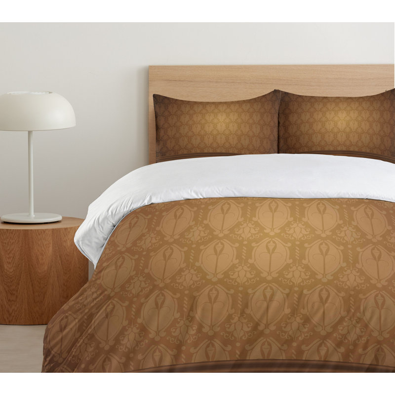 Ambesonne Traditional Damask Duvet Cover Set