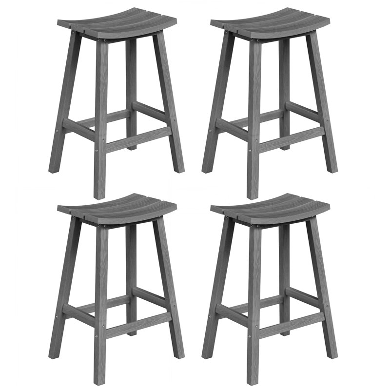 Tabouret de comptoir de cuisine Backless, Gris, 29"
