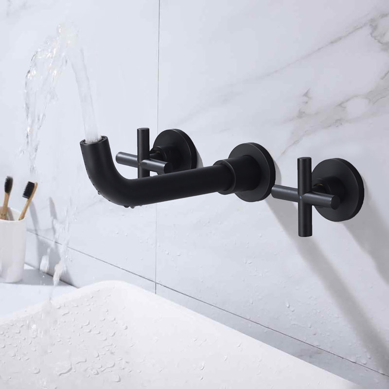 2-handle Bathroom Faucet, Without Drain Assembly, Matte Black