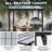 Wall-Mounted Aluminum Pergola, Modern Hardtop Gazebo with UV-Protected Polycarbonate Roof-125529346