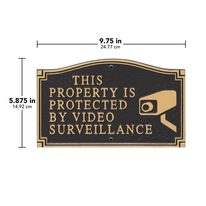 This Property Is Protected By Video Surveillance Garden Sign