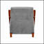 Fauteuil d'appoint ultramoderne avec coussin d'assise en mousse confortable et structure en bois massif pour salons luxueux-1029945787