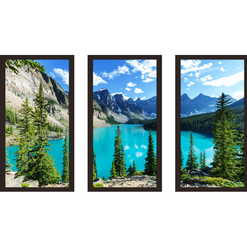 «Banff National Park», ensemble de 3 reproductions de photos sur plastique, H 25,5 po x l 40,5 po x P 1 po