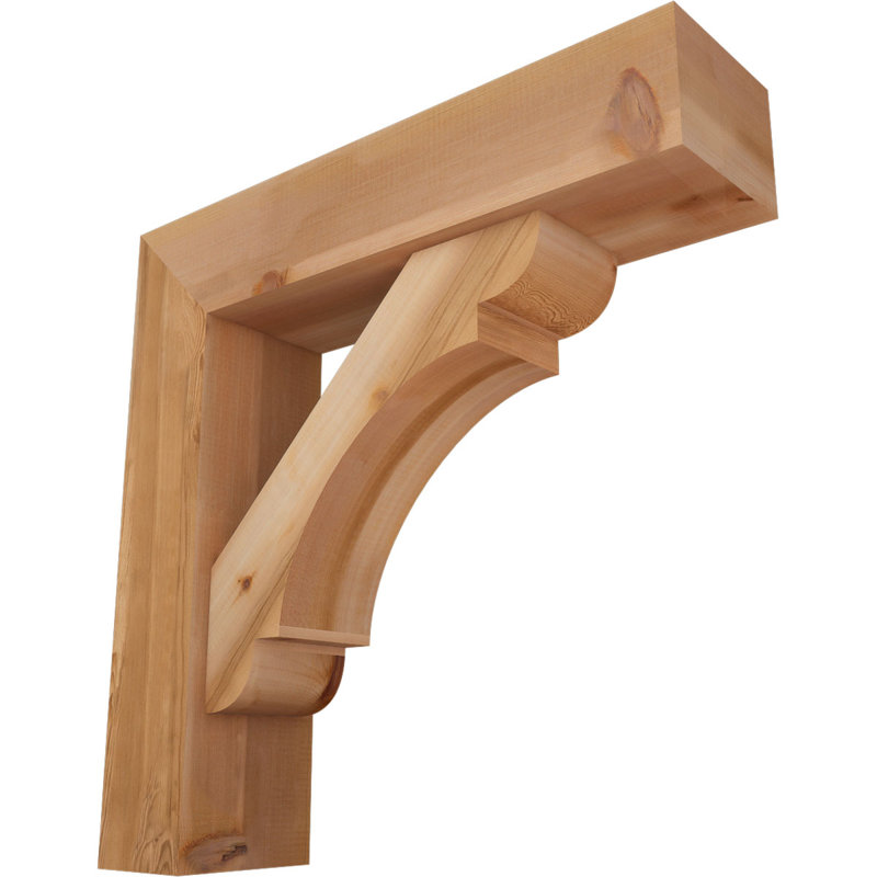 Support de bloc olympique avec entretoise décalée, 30 x 30, Cèdre rouge occidental de l 7 1/2 po (lisse)