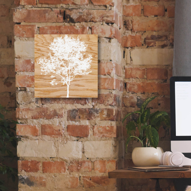  «Snowy Tree» par Erin Clark, art mural sur toile, 12 po x 12 po, H 12 po x l 12 po x P 0,75 po