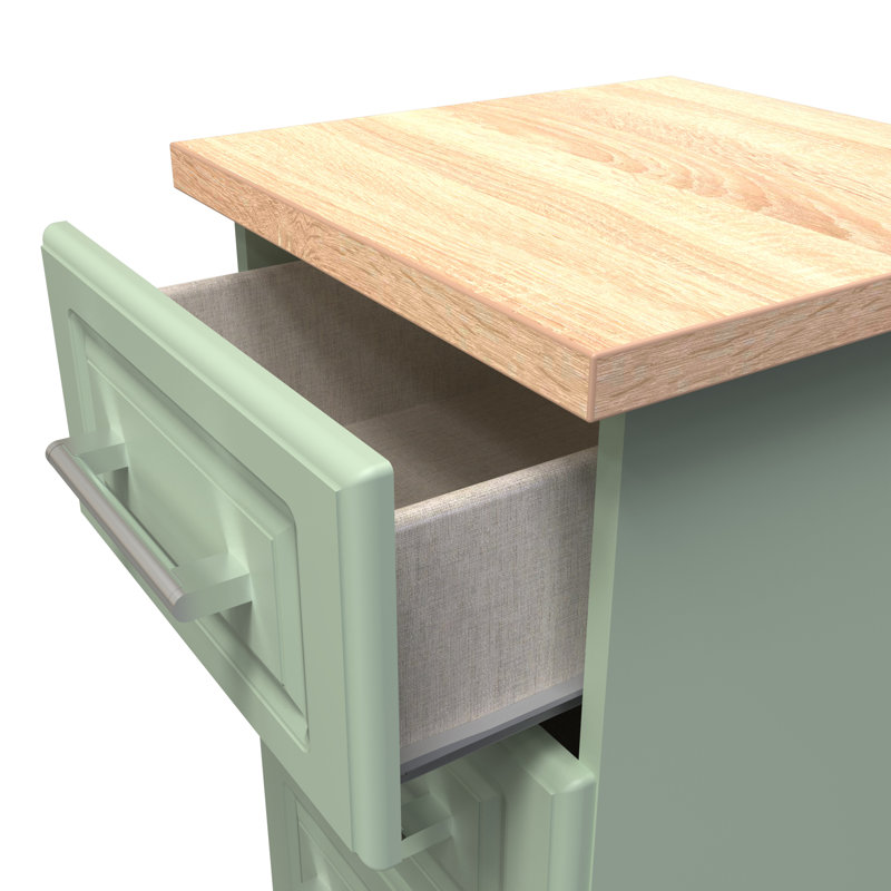 37cm W Manufactured Wood Bedside Table