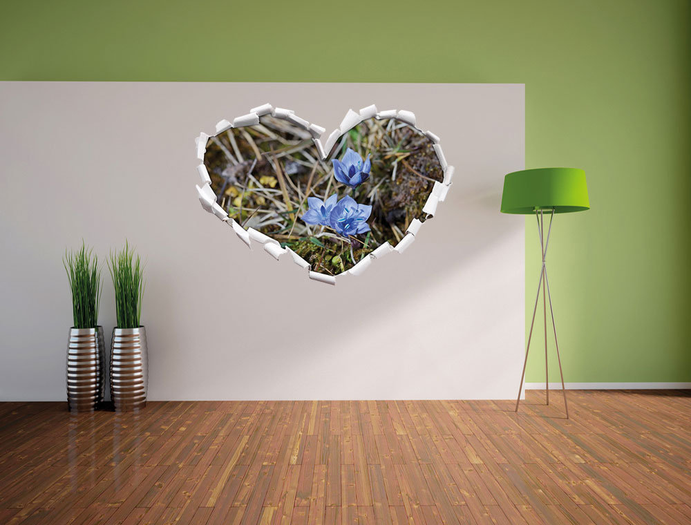 Kleine, süße blaue Blume Wandsticker