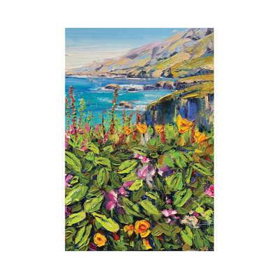 Big Sur, From My Heart by Lisa Elley - Wrapped Canvas Painting