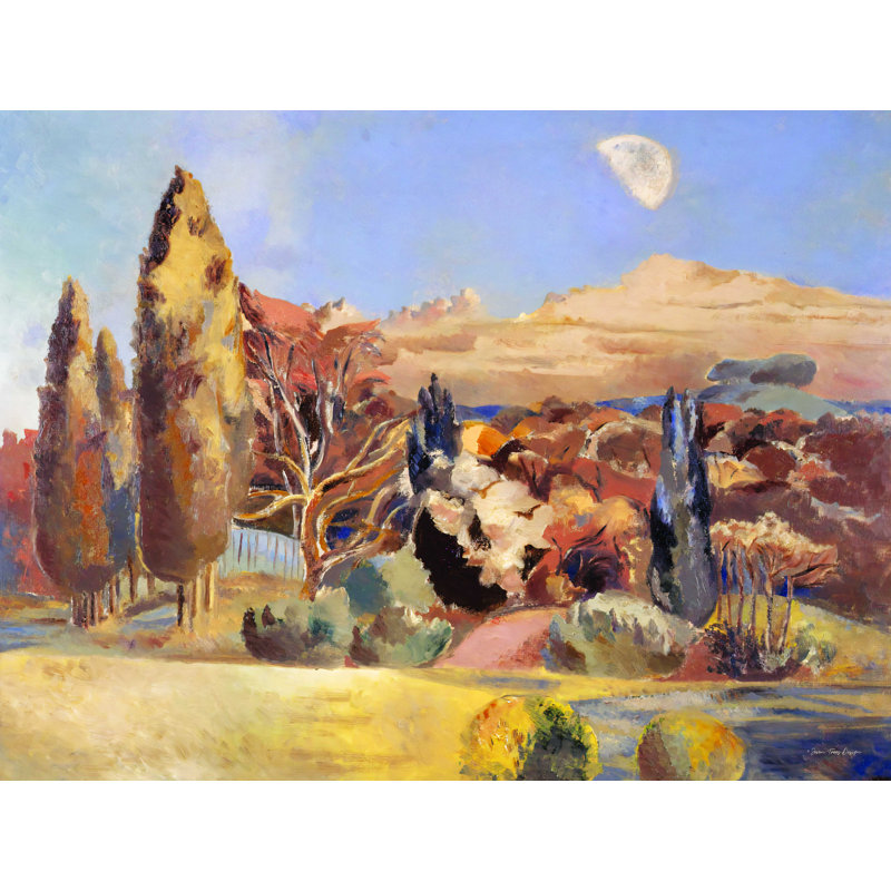 Daytime Moon - Wrapped Canvas Print, 24" H x 32" W