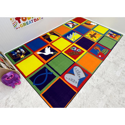 Tapis KidCarpet Christian, tapis pour salle de classe ou espace d'apprentissage pour enfants