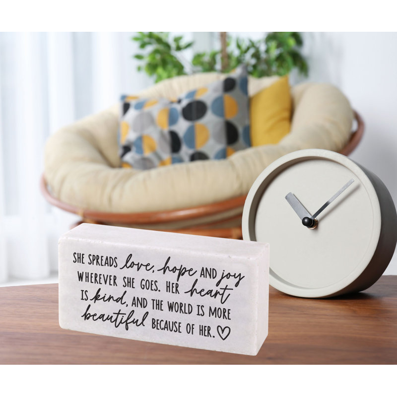 Plaque de bloc She Spread Love Hope Joy