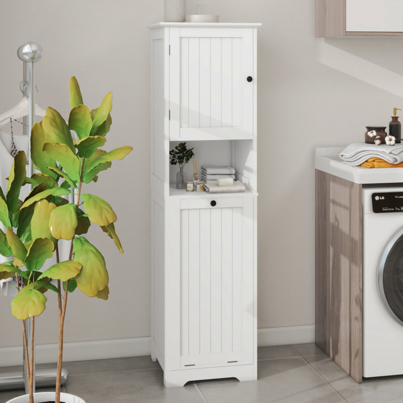 Armoire de trieur de linge inclinable à un compartiment et une porte