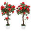 90 cm H Faux Plant in Cement Freestanding  Planter-795282799
