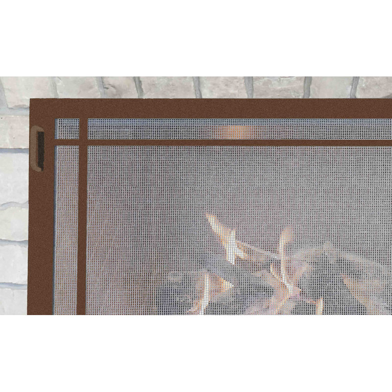 Pare-étincelles 1 panneau Hearth Craftsman Design, Bronze solaire, H 26 po x l 38 po x P 1 po