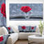 Rose rouge à l'intérieur du livre - impression sur toile tendue-18437056-33219996