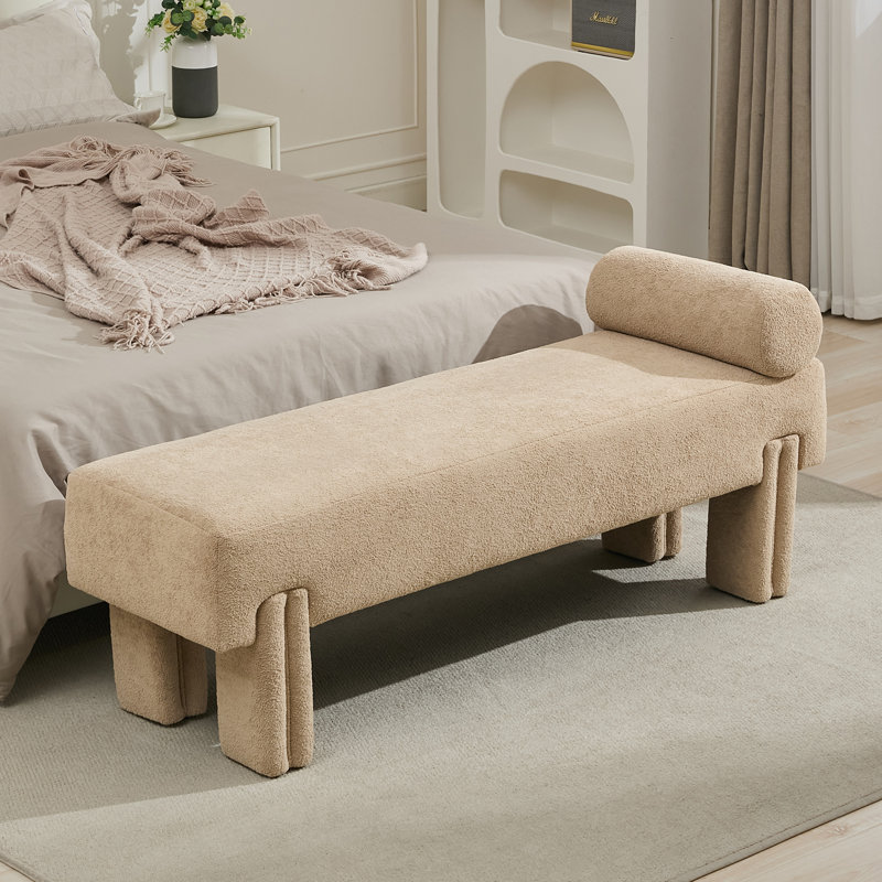 Banc de chambre rembourré 59,4 po Bulwell, Brun