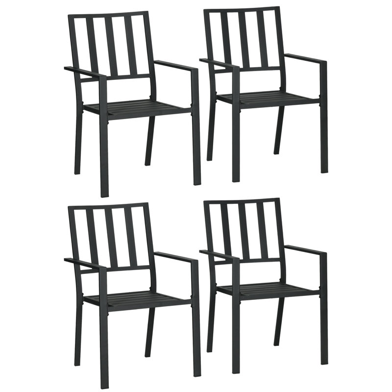 Nielah Stackable Outdoor Patio Dining Armchair