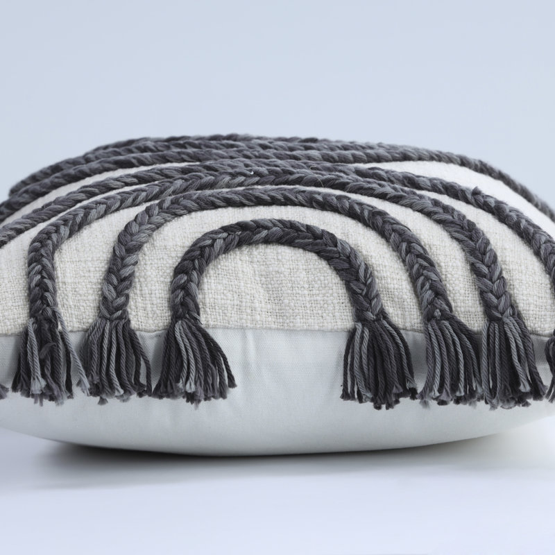 Housse et insert de coussin carré 100% coton , Noir
