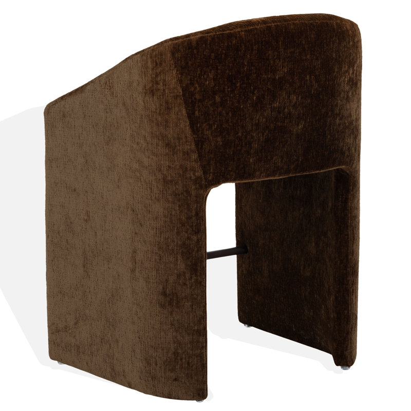 Kagan Chenille Counter Stool, Counter Stool (26.8" Seat Height), Brown