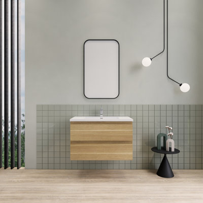 Alcester 35.5'' Single Bathroom Vanity with Resin Top