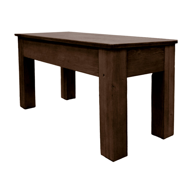 Solid Wood Bench, Dark Chestnut