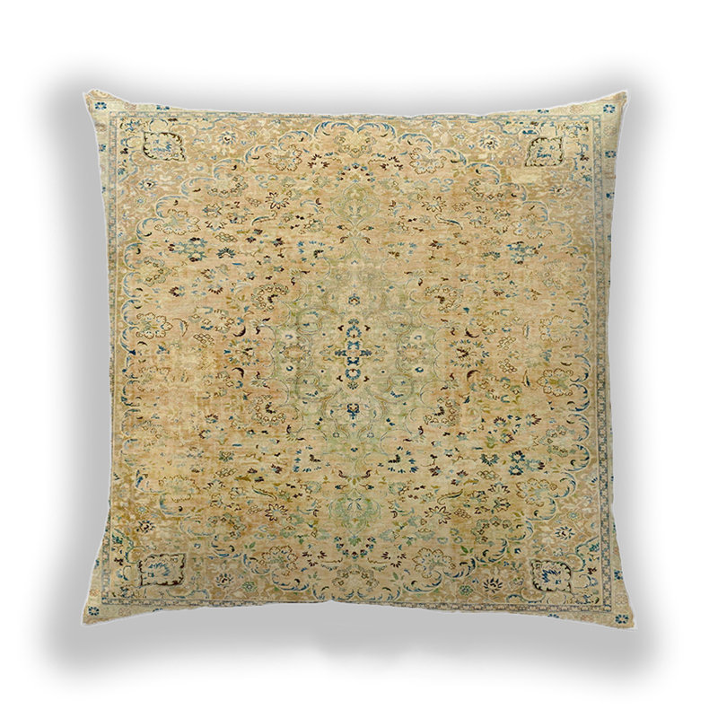 Coussin Abstract 2160, Microsuède, Beige