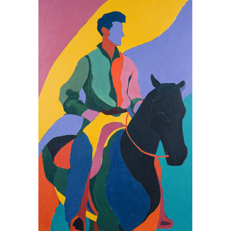 Art moderne sur toile tendue, H 40 po x l 30 po x P 1,5 po
