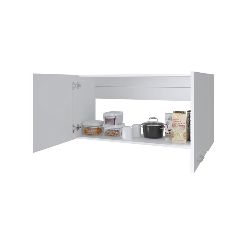 Armoire murale blanche avec 2 portes, Blanc