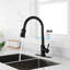 Robinet de cuisine noir mat avec robinet rétractable, conception à levier unique pour une régulation simple de la température et du débit, bec haut rotatif à 360 °, surface rouillée, aérateur rempli de bulles d'eau, corrosion facile-1493475297