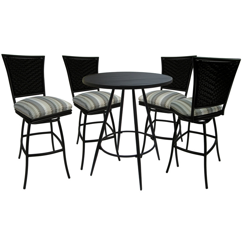Tabouret 30 "avec coussin Antanea, Rayures Soleil