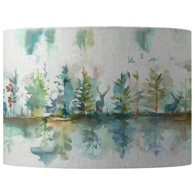 Cotton Round Lamp Shade in Green