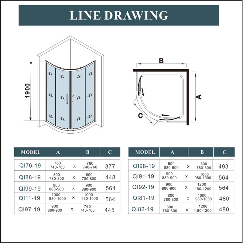 Bjoern Quadrant Shower Enclosure