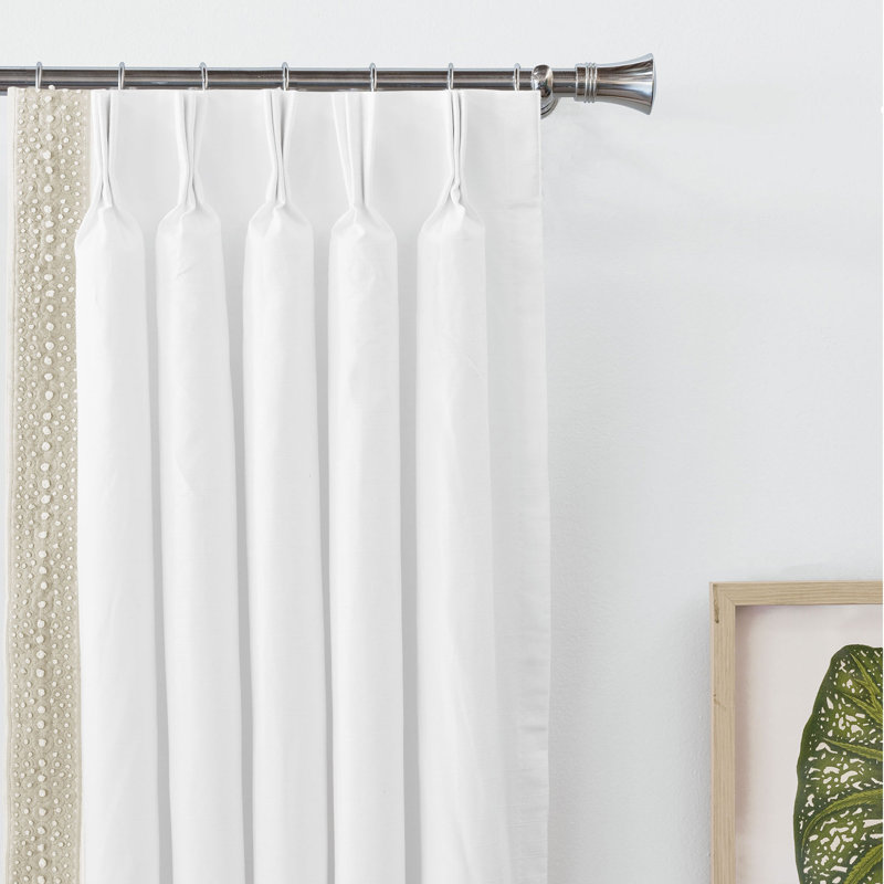 Casa Guava 100% Cotton Room Darkening Right Curtain Panel, 20" W x 120" L, Right