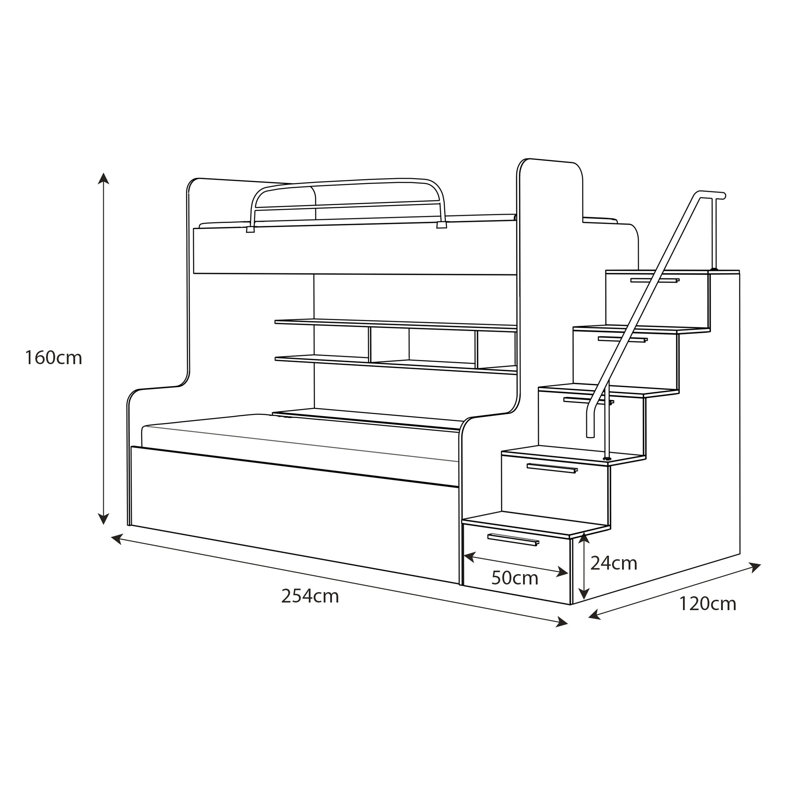 Frausto Platform Bunk Bed, Purple